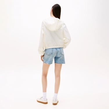  Tommy Hilfiger Repeat Logo Water Repellant Kadın Beyaz Ceket