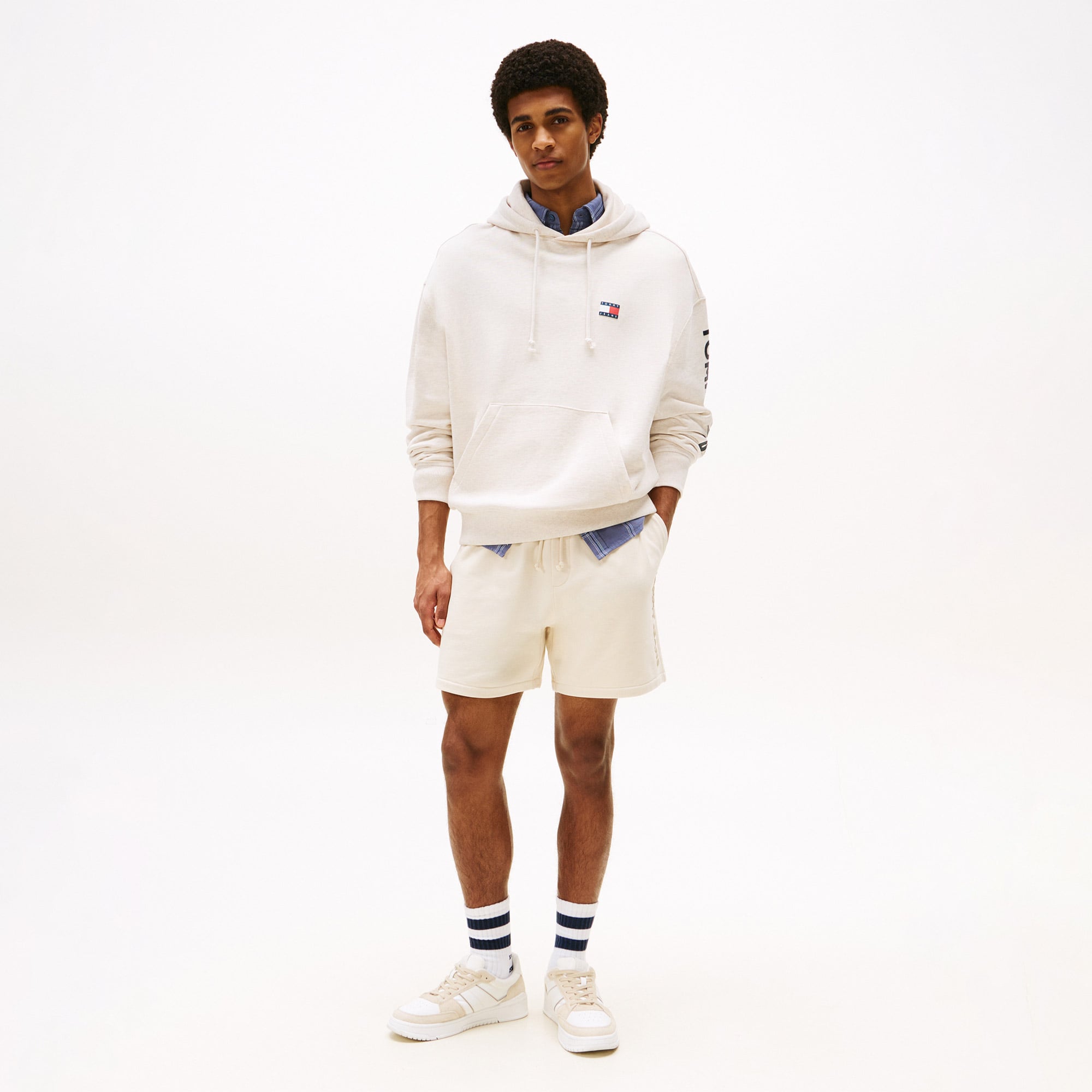  Tommy Hilfiger Jeans Classic Erkek Bej Sweatshirt