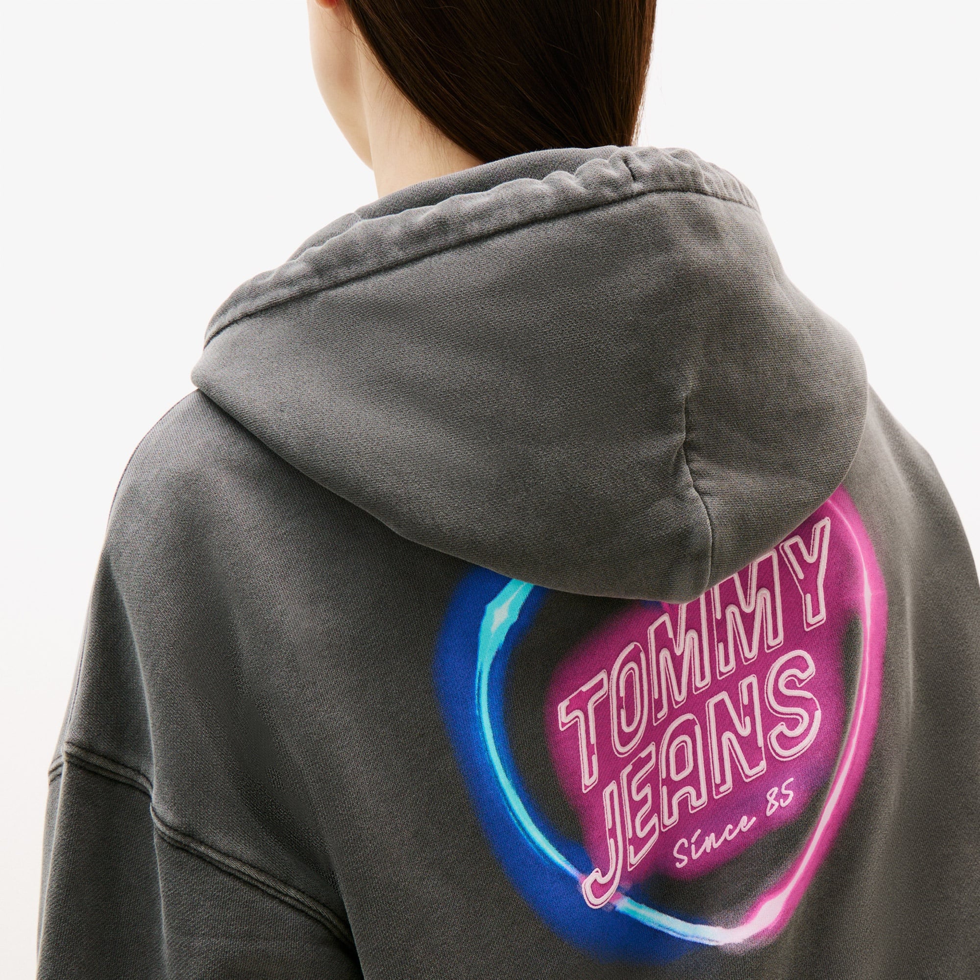 Tommy Hilfiger Boxy Kadın Gri Sweatshirt