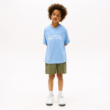  Tommy Hilfiger Mixed Graphic Çocuk Mavi T-Shirt