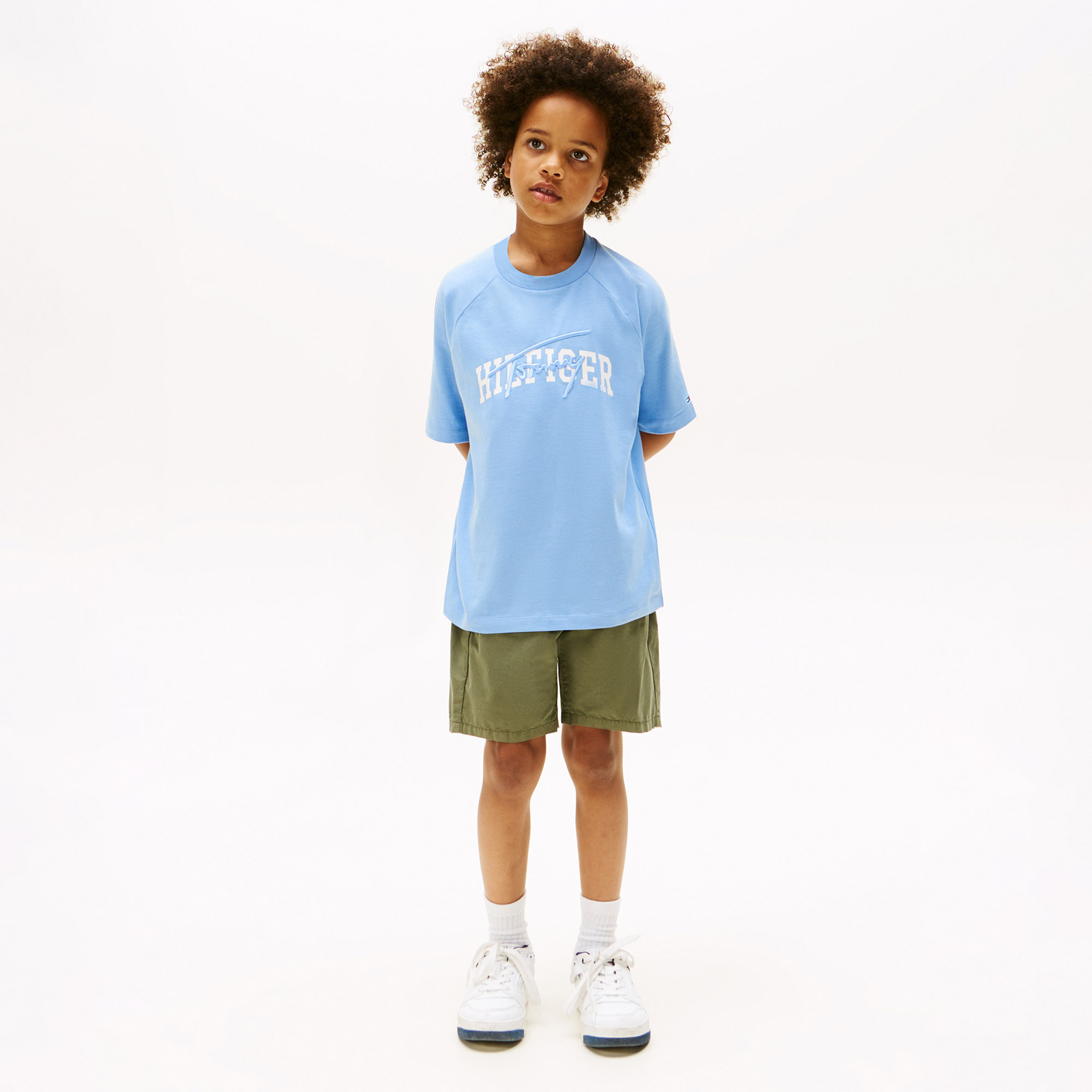  Tommy Hilfiger Mixed Graphic Çocuk Mavi T-Shirt