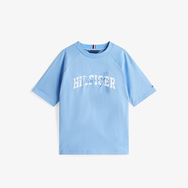  Tommy Hilfiger Mixed Graphic Çocuk Mavi T-Shirt