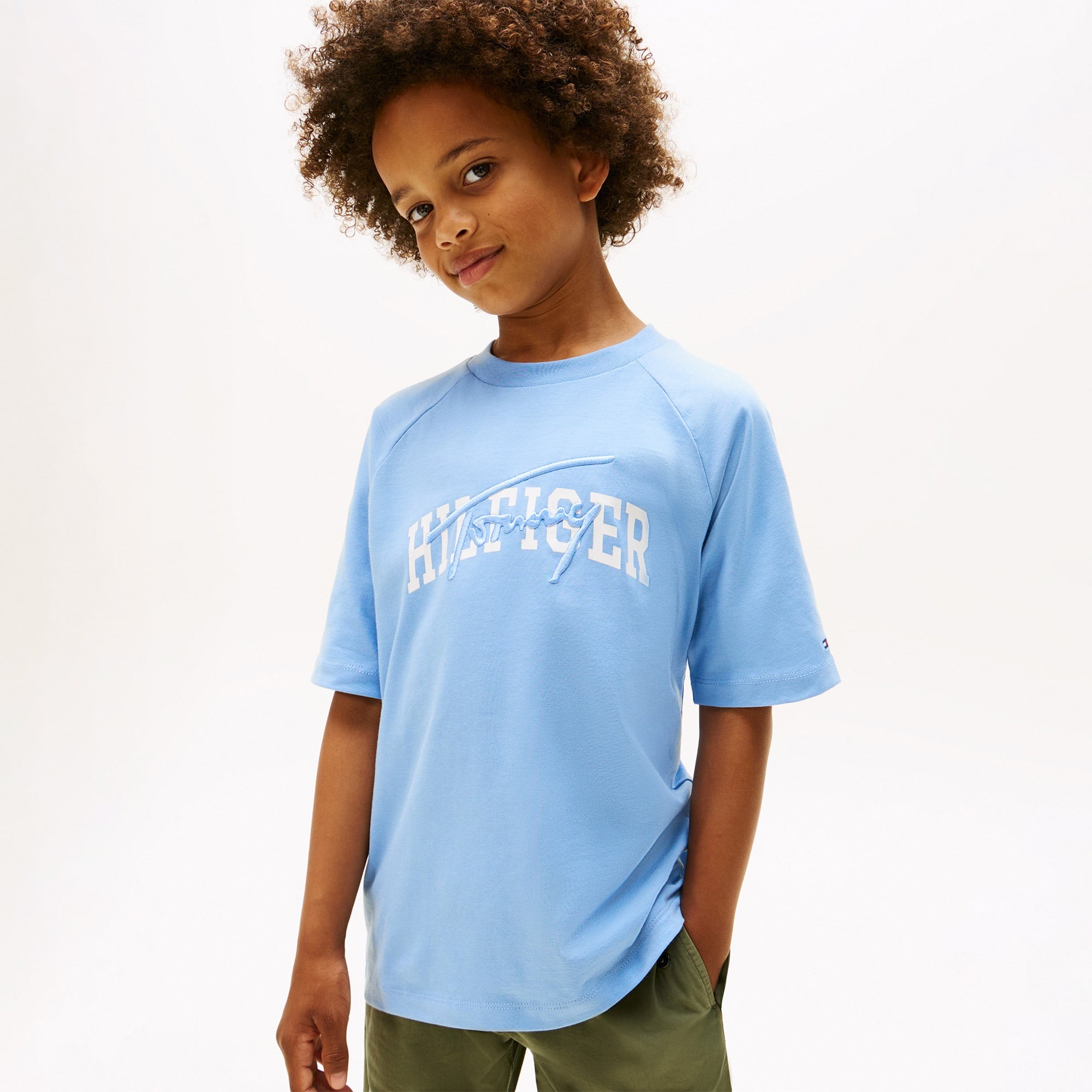 Tommy Hilfiger Mixed Graphic Çocuk Mavi T-Shirt