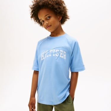 Tommy Hilfiger Mixed Graphic Çocuk Mavi T-Shirt