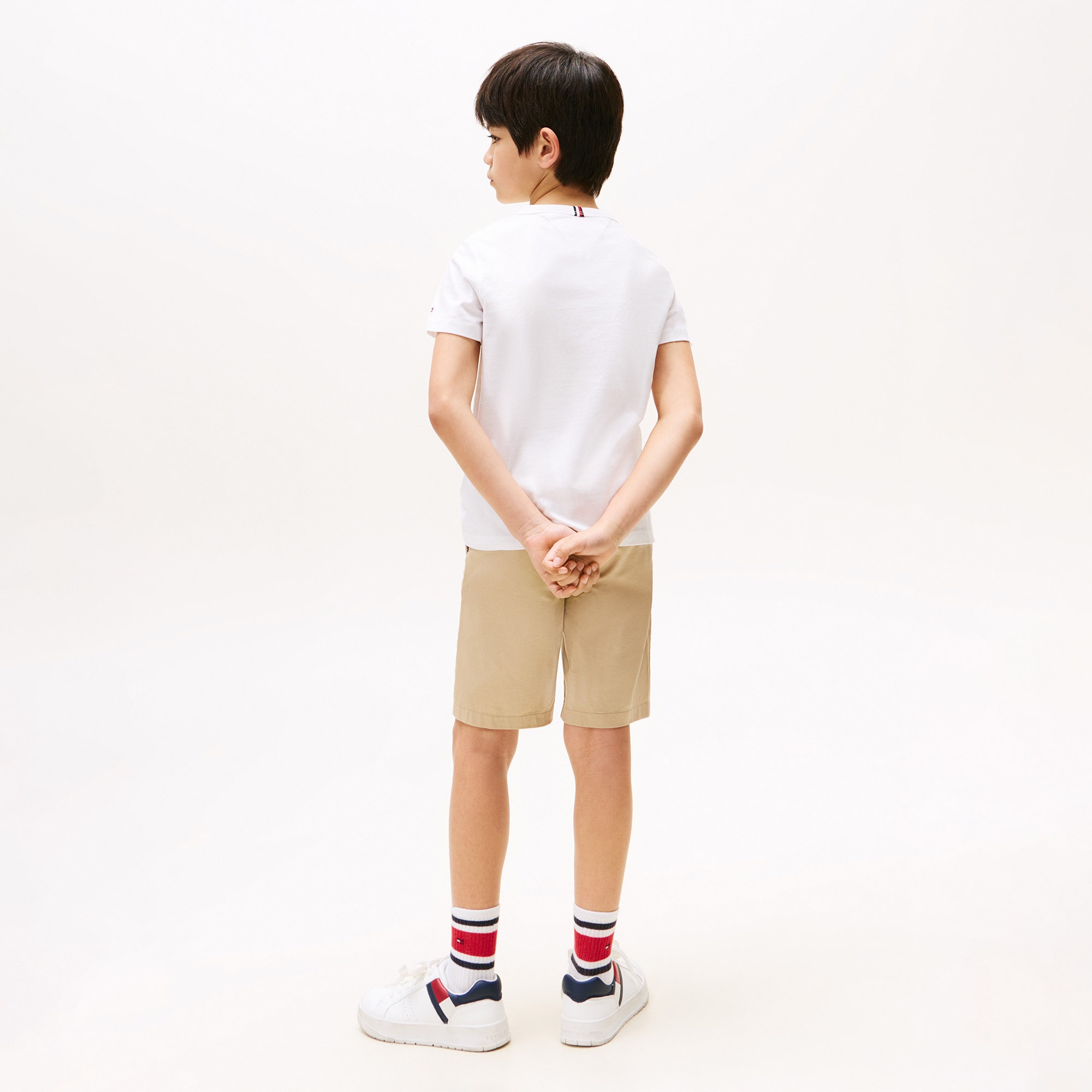 Tommy Hilfiger Curved Graphic Çocuk Beyaz T-Shirt