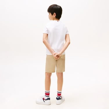  Tommy Hilfiger Curved Graphic Çocuk Beyaz T-Shirt