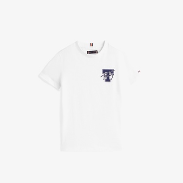  Tommy Hilfiger Varsity Graphic Çocuk Beyaz T-Shirt