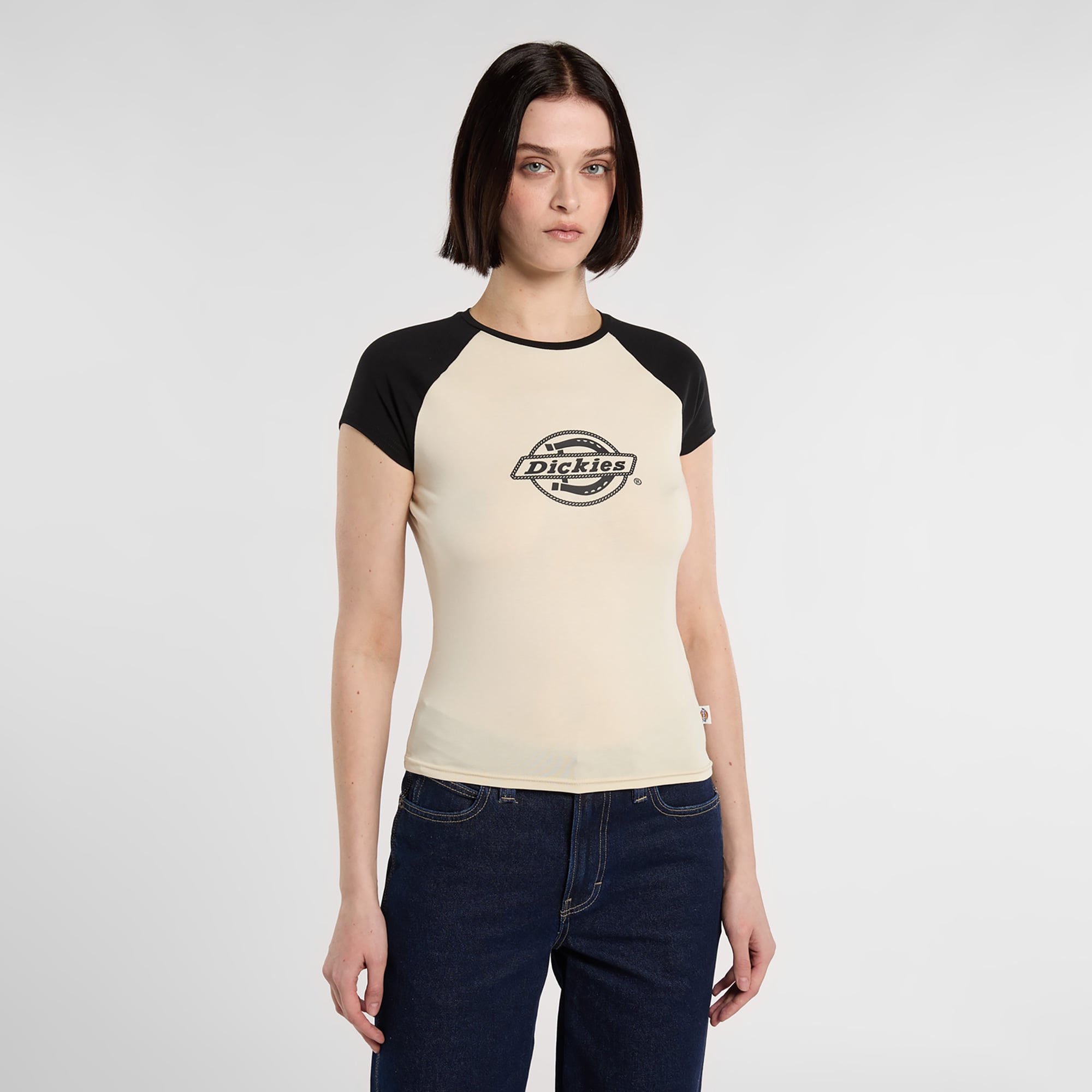  Dickies Forth Shaw Raglan Kadın Siyah T-Shirt