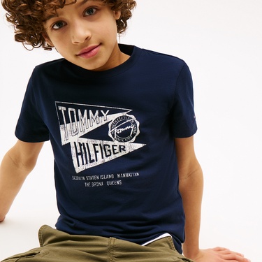  Tommy Hilfiger Effortless Çocuk Lacivert T-Shirt