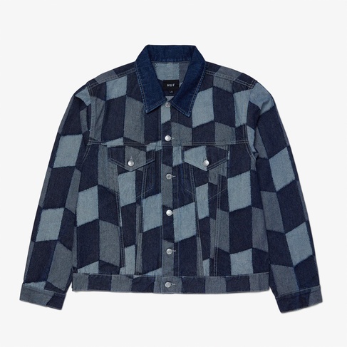  Huf Patchwork Denim Erkek Lacivert Ceket