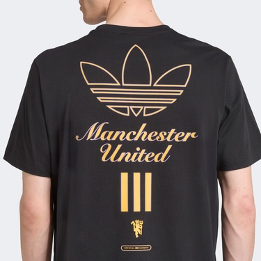  adidas Manchester United Terrace Icons Graphic Erkek Siyah T-Shirt