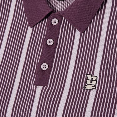  Huf Trace Stripe Erkek Mor Gömlek