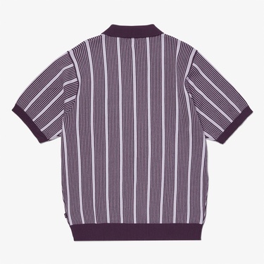  Huf Trace Stripe Erkek Mor Gömlek