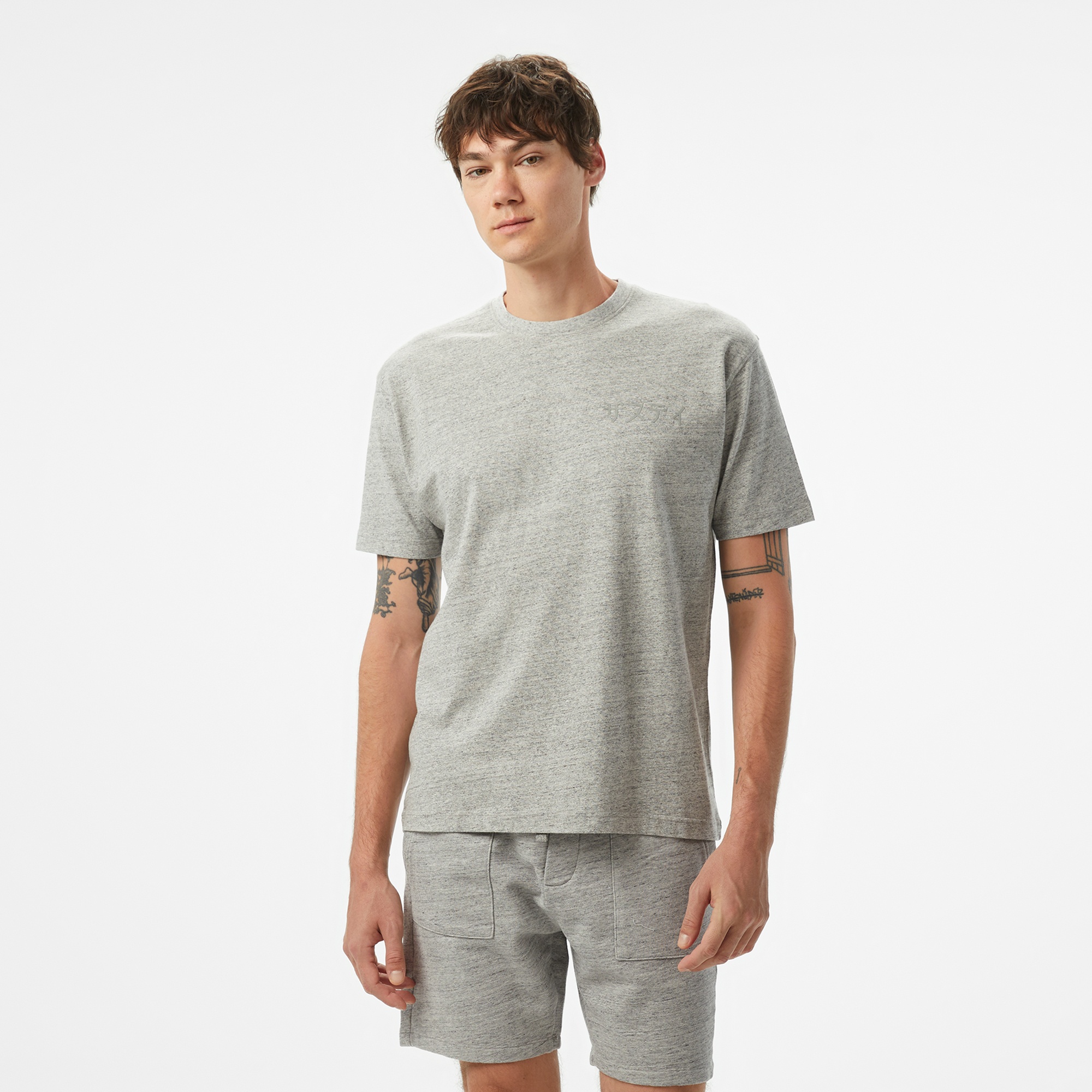 The Stay Line Haruka Oversized Erkek Gri T-Shirt