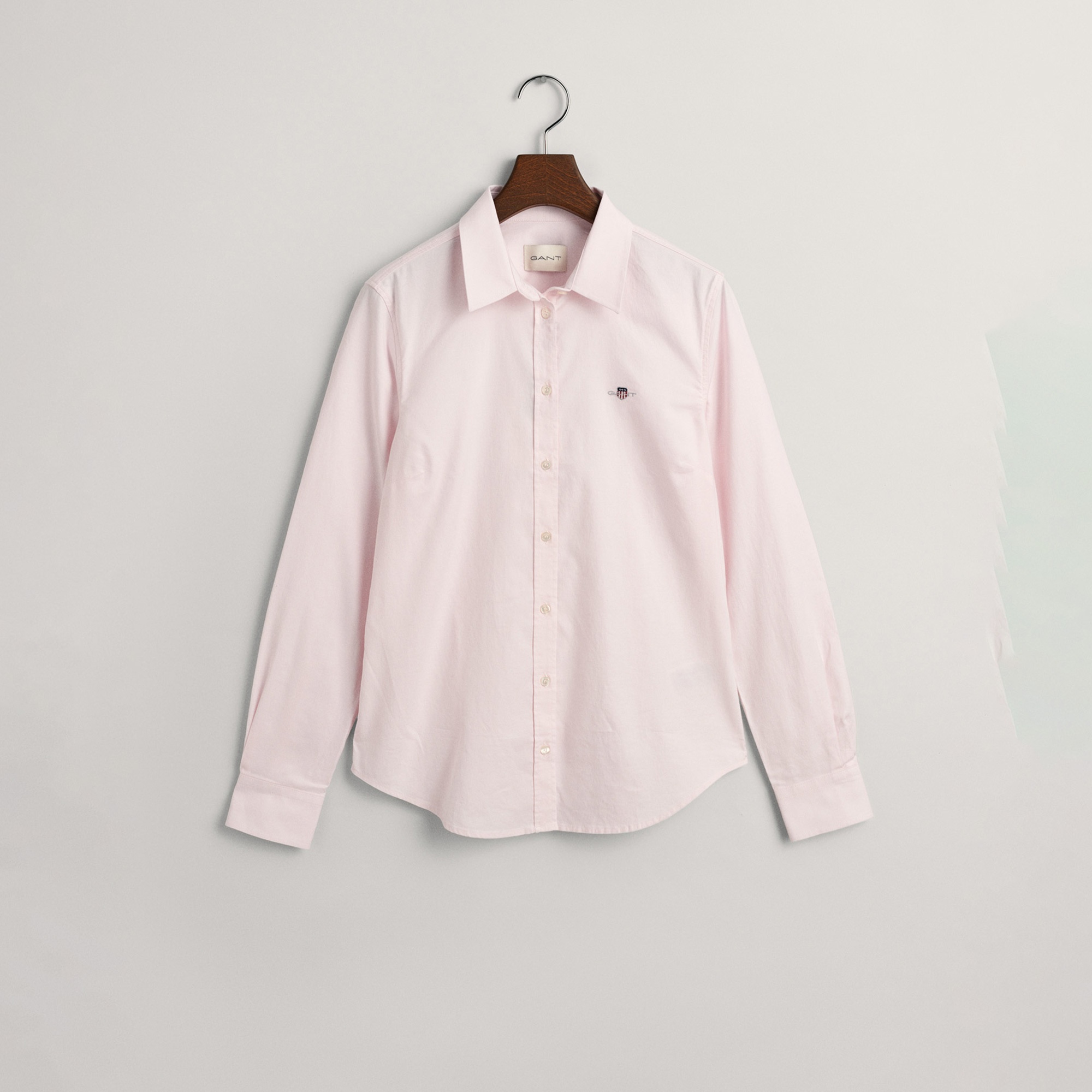 GANT Kadın Pembe Slim Fit Klasik Yaka Oxford Gömlek