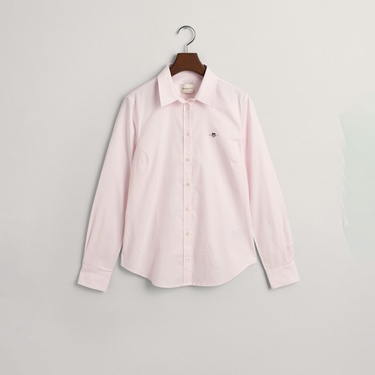  GANT Kadın Pembe Slim Fit Klasik Yaka Oxford Gömlek
