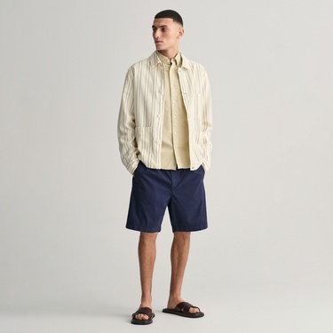  GANT Erkek Bej Regular Fit Düğmeli Yaka Oxford Gömlek