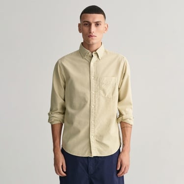  GANT Erkek Bej Regular Fit Düğmeli Yaka Oxford Gömlek
