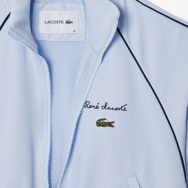  Lacoste Relaxed Fit Diamond Taffeta Track Jacket
