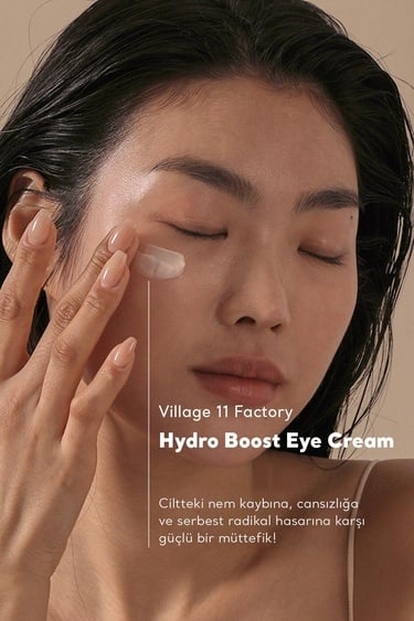 Village 11 Factory Hydro Boost Eye Cream 25ml - Nemlendirici Yaşlanma Karşıtı Vegan Hyalüronik Asit Göz Kremi