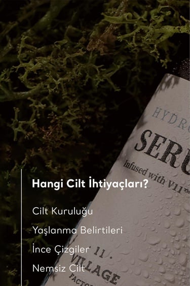  Village 11 Factory Hydro Boost Serum 50ml - Vegan Nem Bombası Yaşlanma Karşıtı Hyalüronik Asit ve Jojoba Nemlendirici Serum