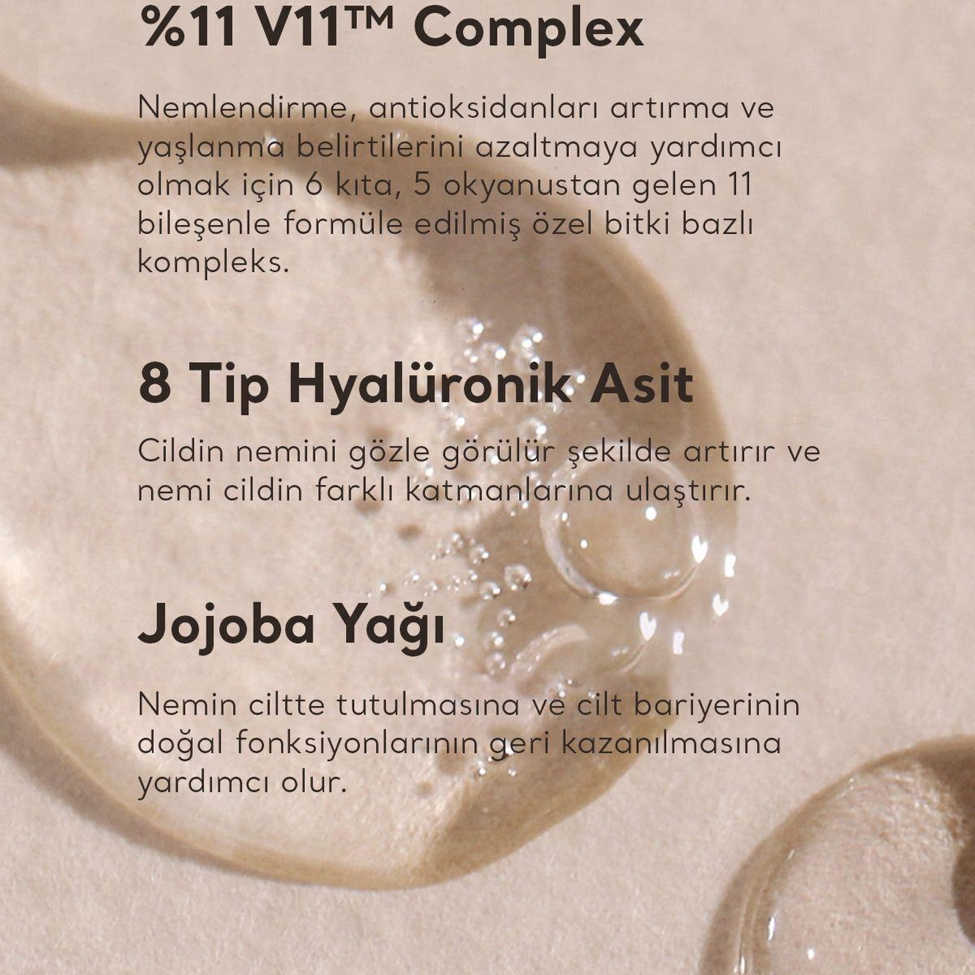 Village 11 Factory Hydro Boost Serum 50ml - Vegan Nem Bombası Yaşlanma Karşıtı Hyalüronik Asit ve Jojoba Nemlendirici Serum