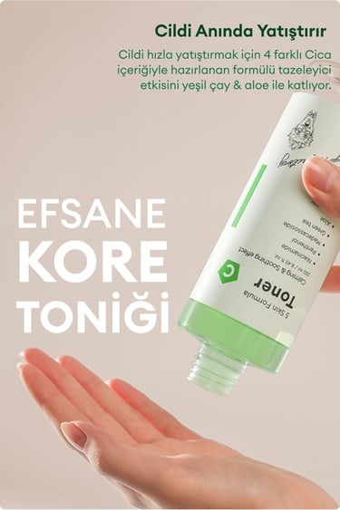  Village 11 Factory C Skin Formula Toner 250ml - Anında Yatıştıran ve Ton Dengeleyen Cica & Yeşil Çay Tonik