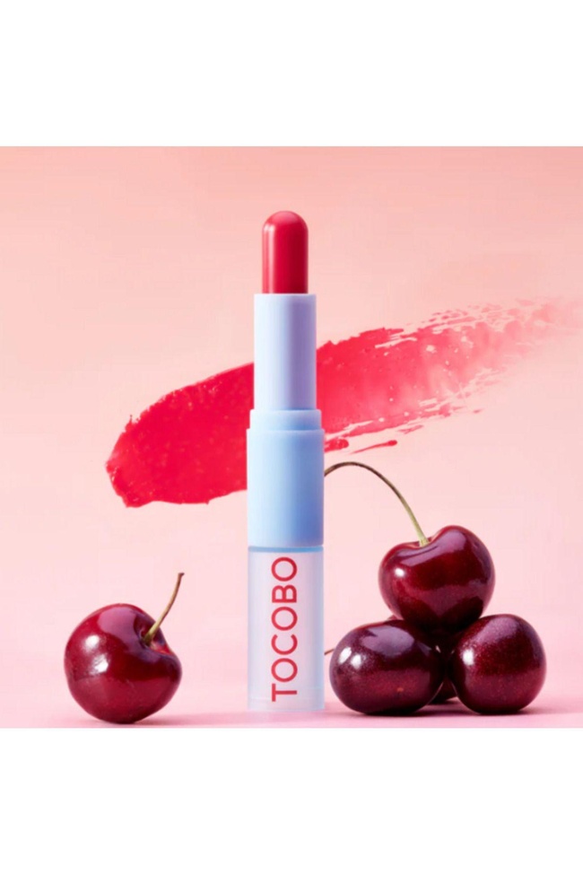  Tocobo Glass Tinted Lip Balm 011 Flush Cherry - Peeling Etkili & Parlatıcı Vegan Lip Balm