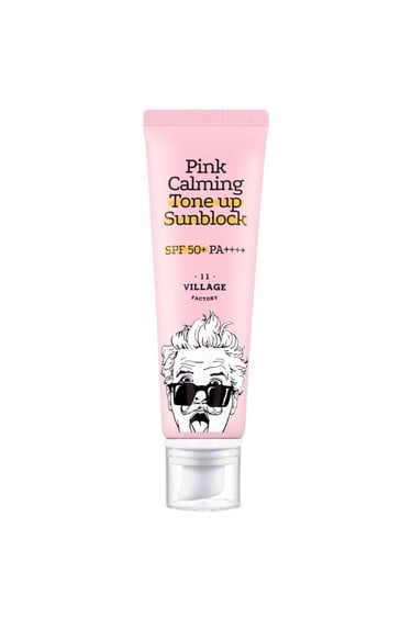  Village 11 Factory Pink Calming Tone Up Sun Block SPF50+ PA++++ 50ml - Güneş Koruyucu & Makyaj Bazı