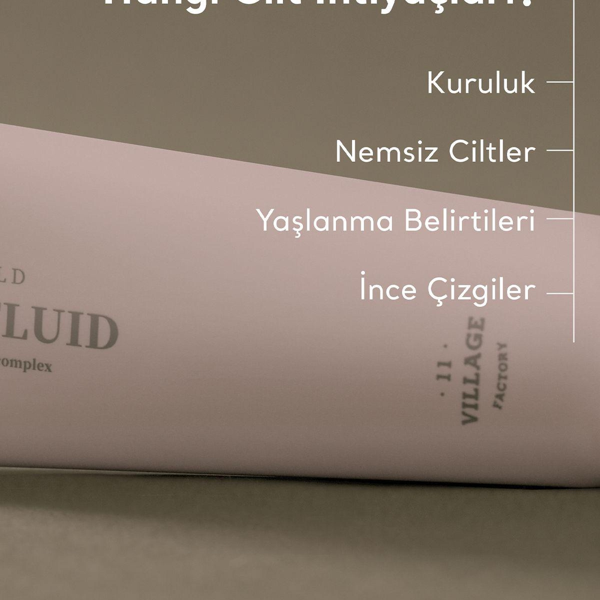 Village 11 Factory Daily Mild Sun Fluid SPF50+ PA++++ 50ml - Hafif Dokulu Günlük UV & Mavi Işık Yüksek Korumalı Vegan Adenozin Güneş Kremi