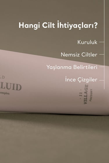  Village 11 Factory Daily Mild Sun Fluid SPF50+ PA++++ 50ml - Hafif Dokulu Günlük UV & Mavi Işık Yüksek Korumalı Vegan Adenozin Güneş Kremi