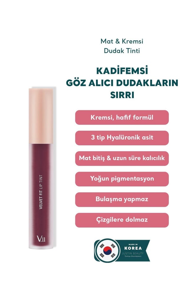  Village 11 Factory Velvet Fit Lip Tint Mood Violet 4.7g - Mat & Kremsi Dudak Tinti