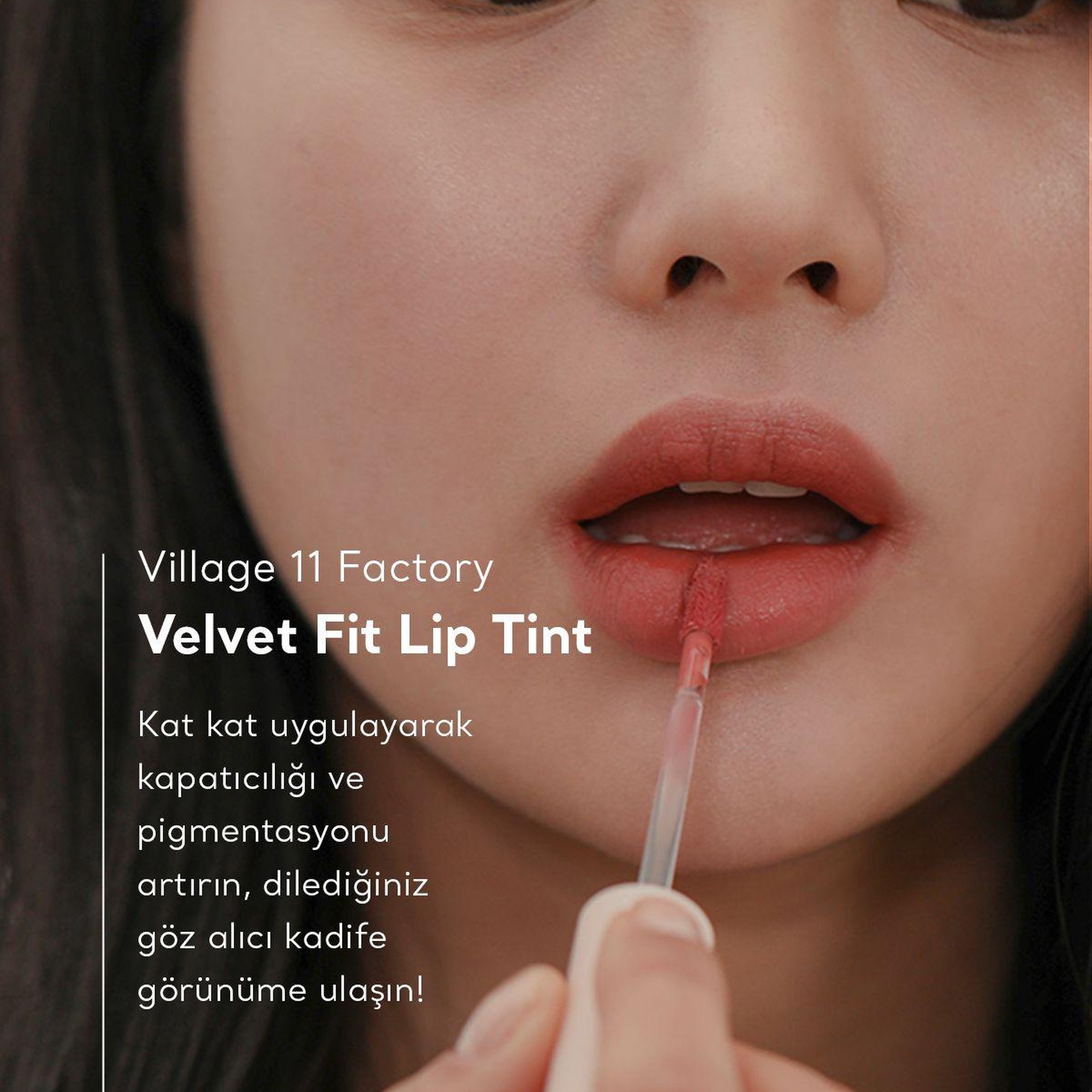 Village 11 Factory Velvet Fit Lip Tint Creamy Peach 4.7g - Mat & Kremsi Dudak Tinti