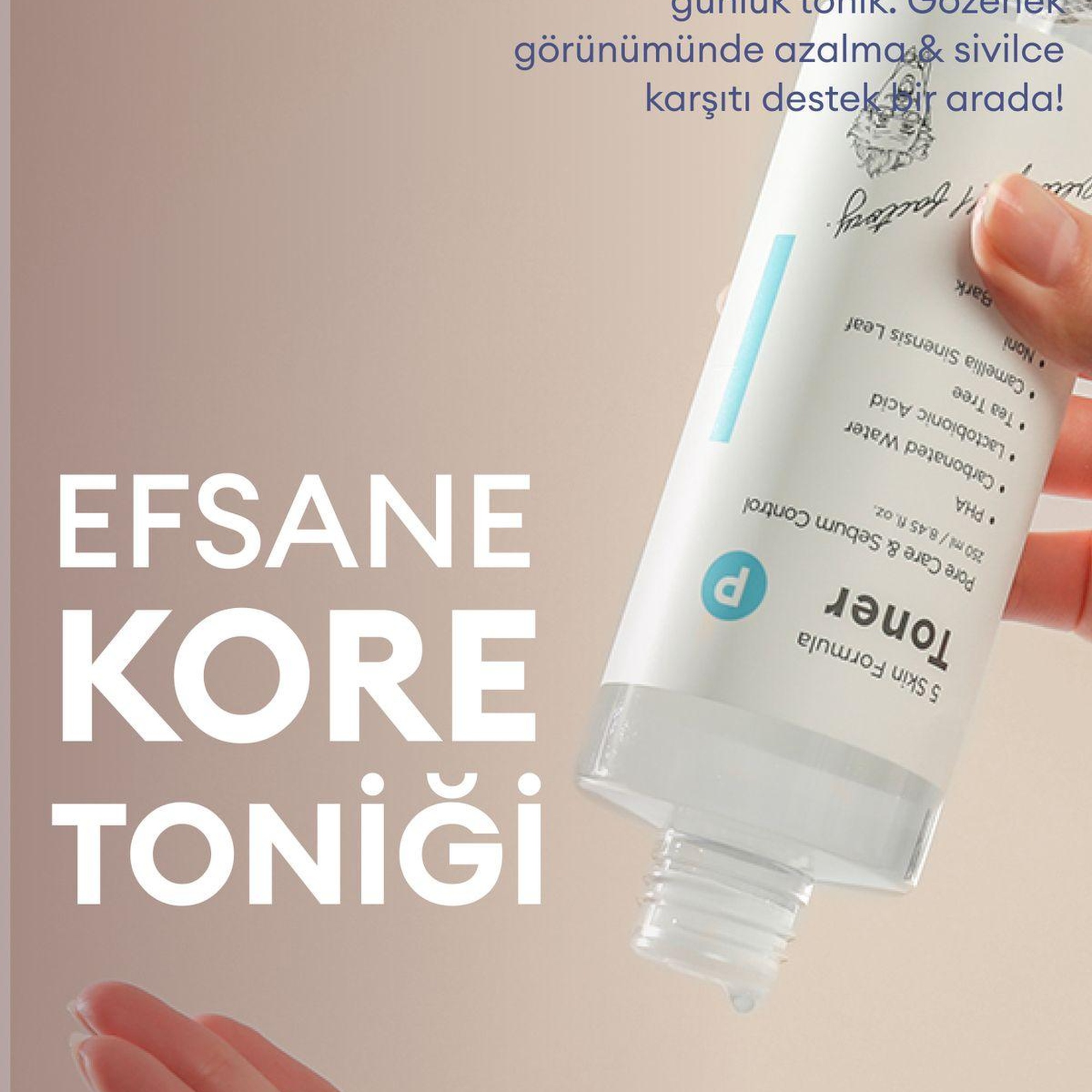Village 11 Factory P Skin Formula Toner 250ml - Siyah Nokta & Akne Karşıtı, Gözenek Sıkılaştırıcı Arındırıcı PHA & Çay Ağacı Tonik