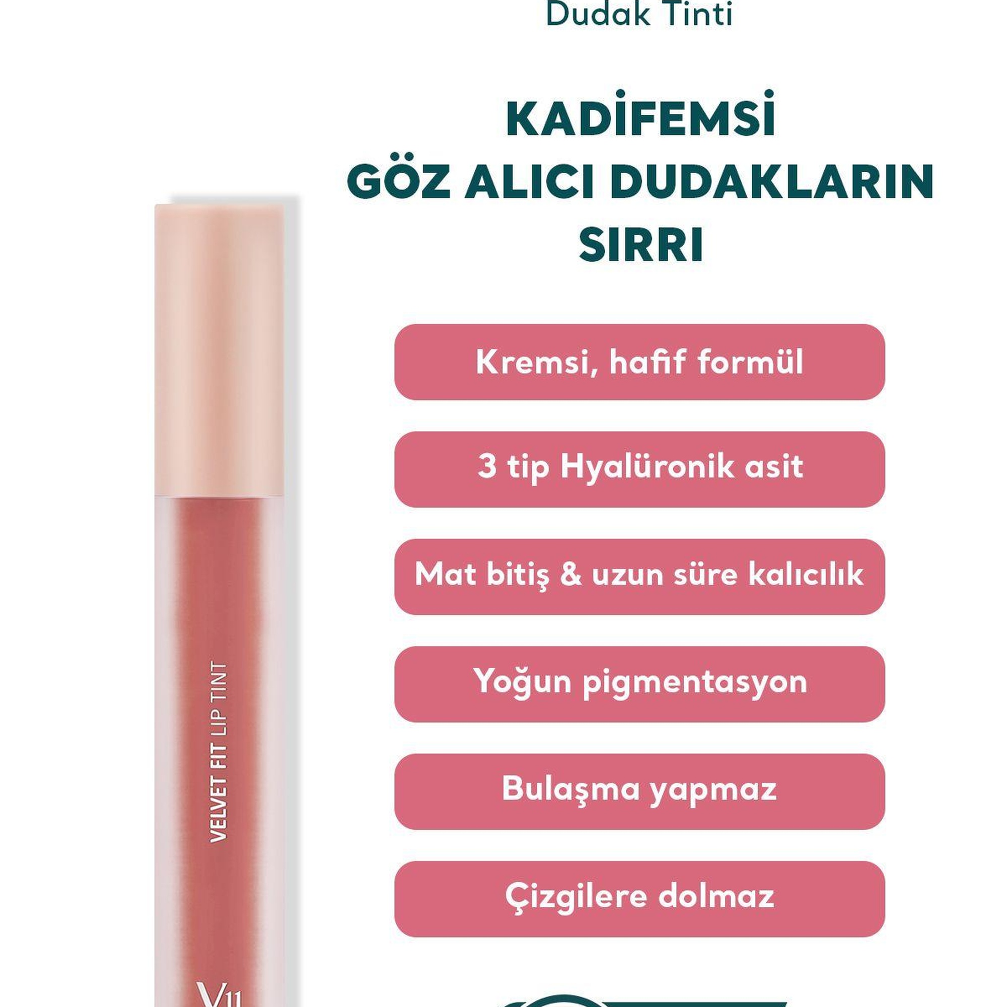 Village 11 Factory Velvet Fit Lip Tint Neutral Beige 4.7g - Mat & Kremsi Dudak Tinti