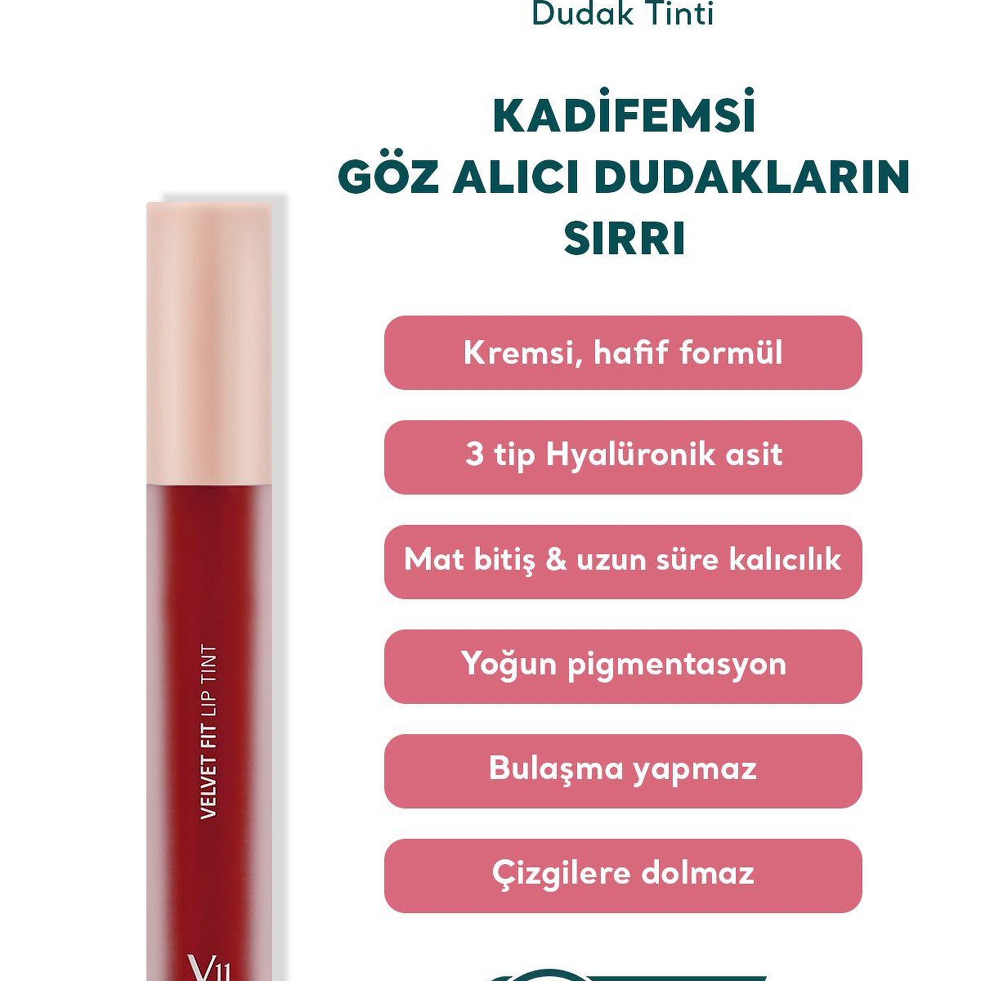 Village 11 Factory Velvet Fit Lip Tint Melted Cherry 4.7g - Mat & Kremsi Dudak Tinti