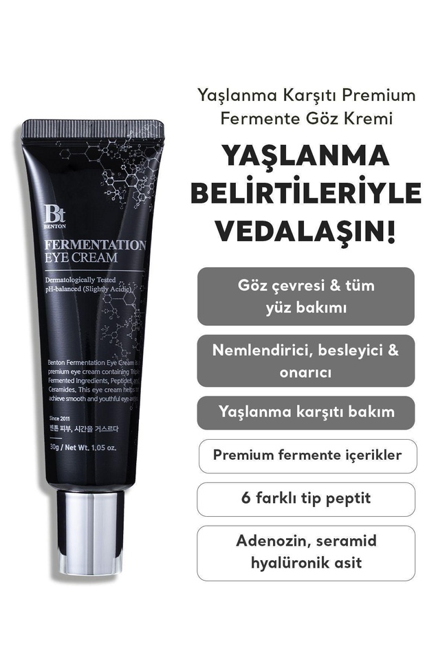  Benton Fermentation Eye Cream 30g - Kırışıklık ve Yaşlanma Karşıtı Nemlendirici Premium Fermente Göz Kremi