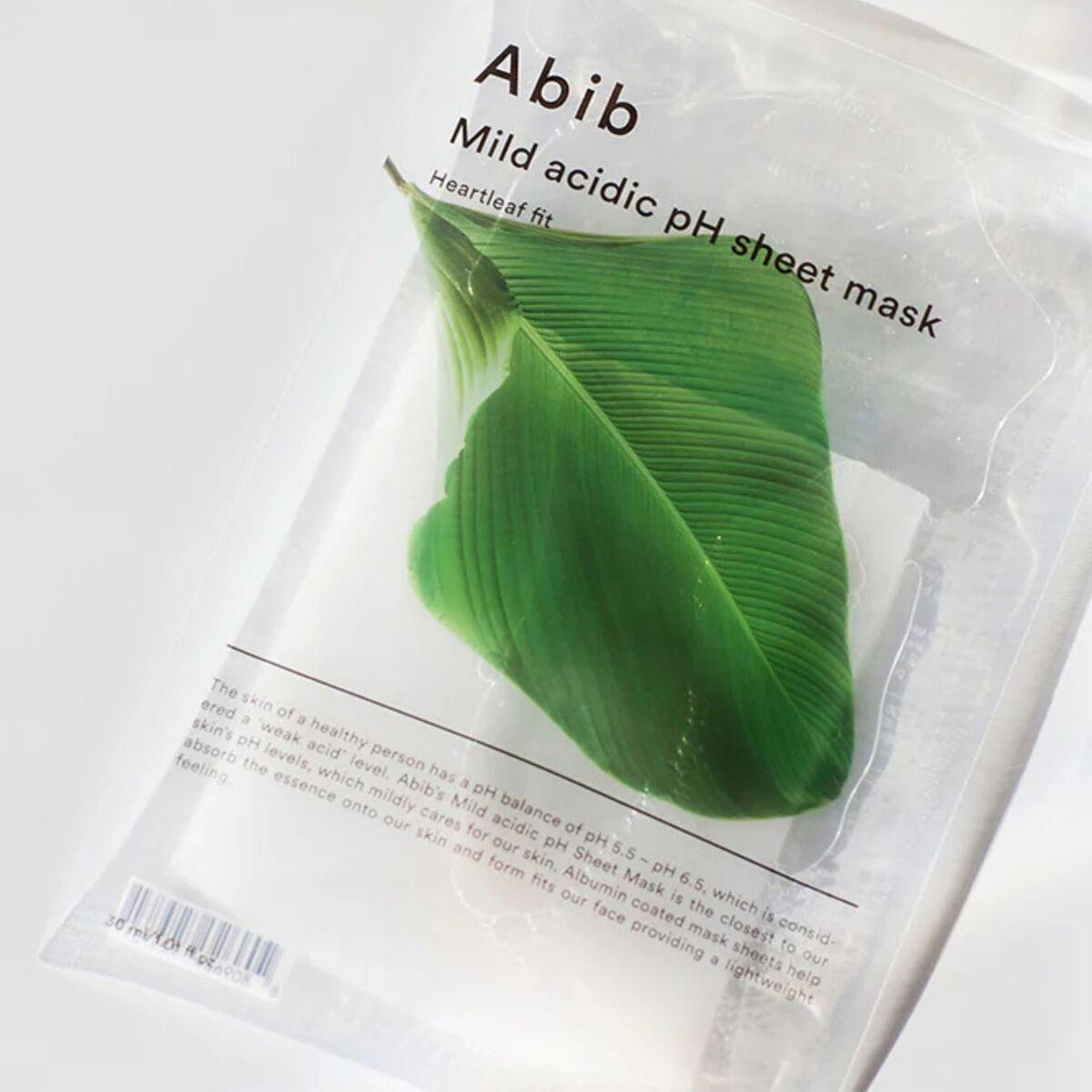 Abib Mild Acidic pH Sheet Mask Heartleaf Fit - %89 Kalp Yaprağı Özlü Yatıştırıcı Maske