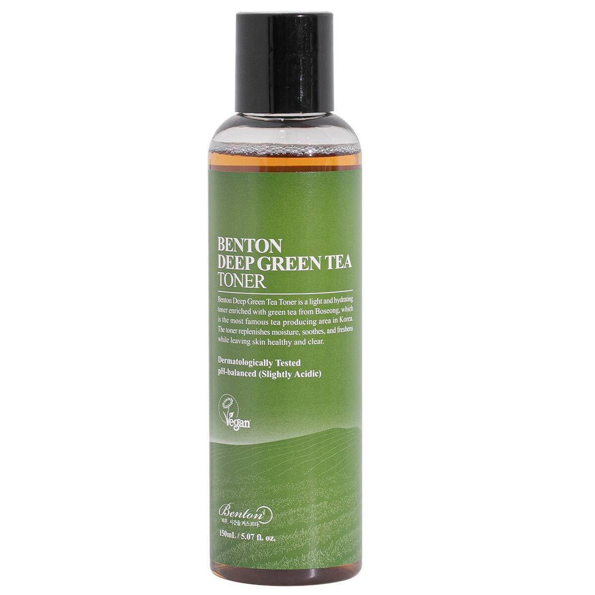 Benton Deep Green Tea Toner 150ml - Cansız Ciltler için Yatıştırıcı & Nemlendirici Antioksidan Yeşil Çay Vegan Tonik