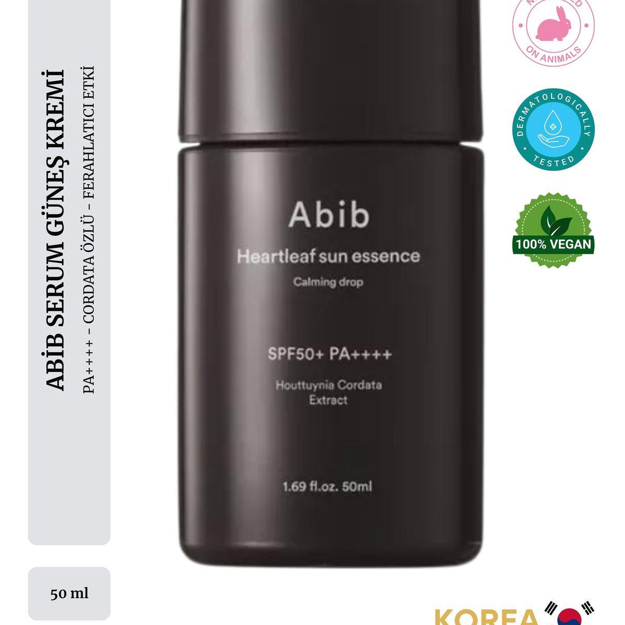 Abib Heartleaf Sun Essence Calming Drop 50ml - SPF50+ PA++++ Yatıştırıcı Güneş Koruyucu Esans
