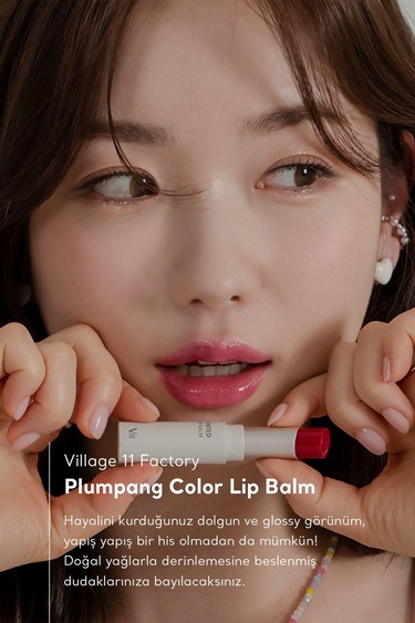  Village 11 Factory Plumpang Color Lip Balm Sunny Peach 4g - Nemlendirici & Dolgunlaştırıcı Renkli Dudak Balmı