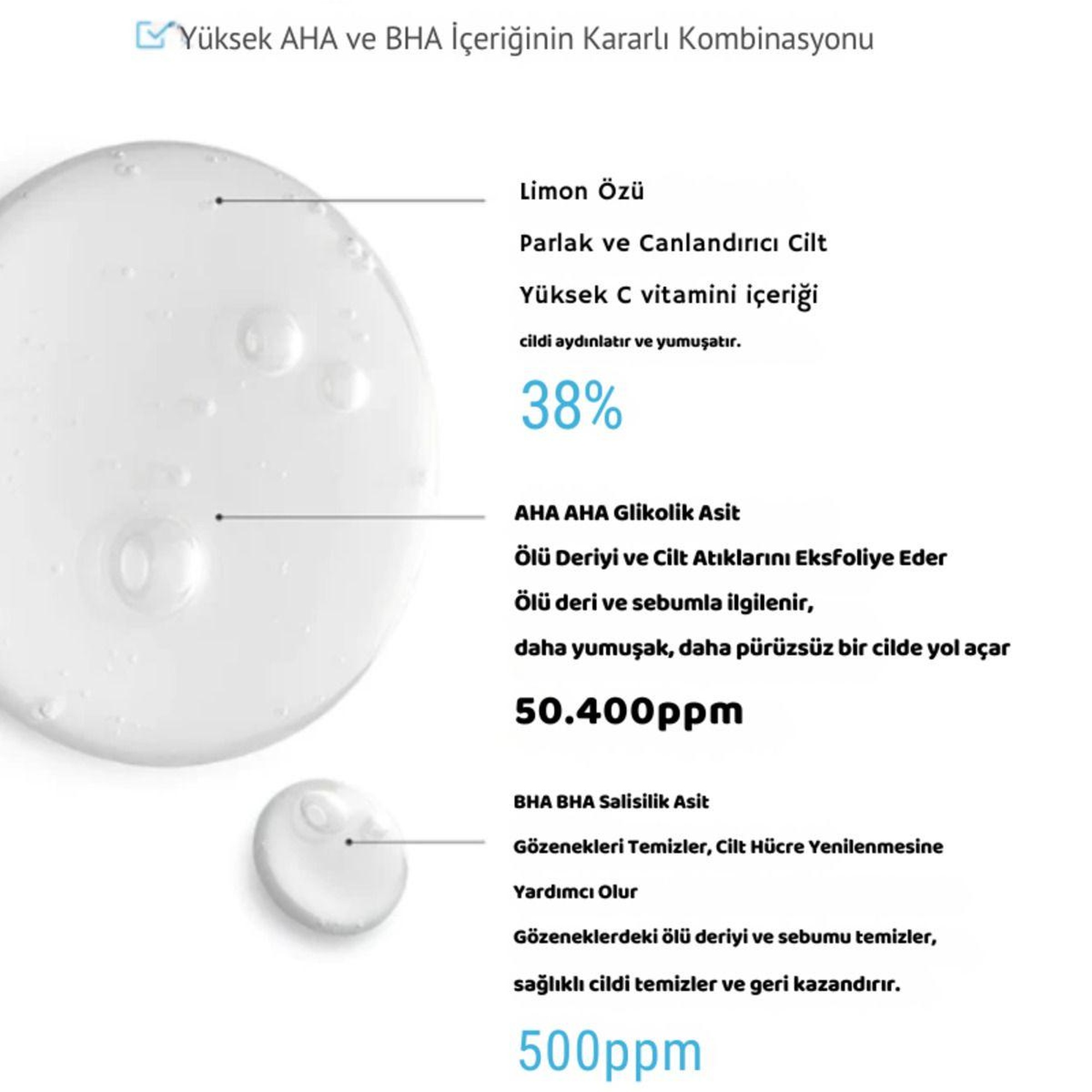 Tocobo AHA BHA Lemon Toner 30ml - Aydınlatıcı & Arındırıcı Vegan Tonik