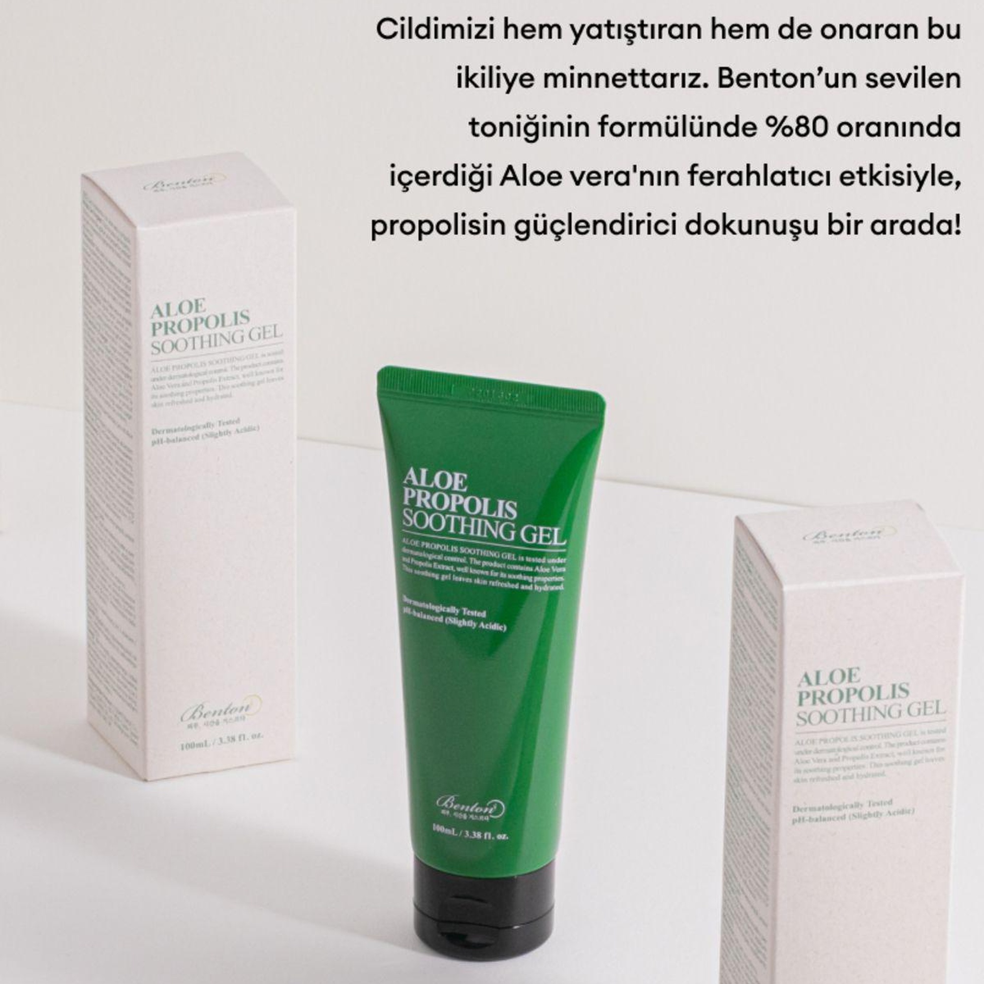 Benton Aloe Propolis Soothing Gel 100ml - Aloe & Propolis İçeren Cilt Yatıştırıcı Jel