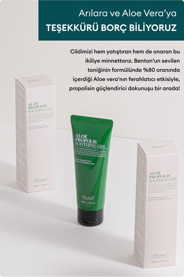 Benton Aloe Propolis Soothing Gel 100ml - Aloe & Propolis İçeren Cilt Yatıştırıcı Jel