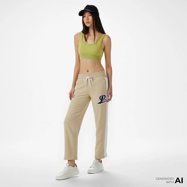  Puma Team Sweatpants Kadın Bej Eşofman Altı