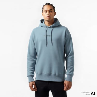  Calvin Klein Jeans Erkek Mavi Sweatshirt