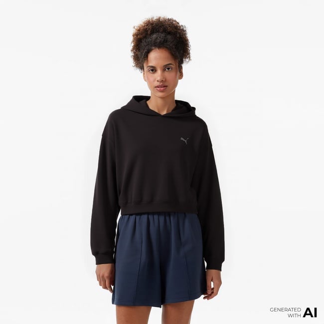  Puma Studio Foundations Kadın Siyah Sweatshirt