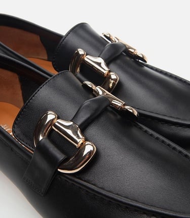  Kadın Deri Siyah Loafer