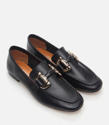  Kadın Deri Siyah Loafer
