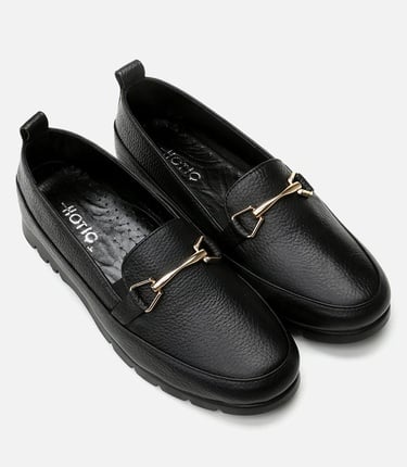  Kadın Deri Siyah Loafer